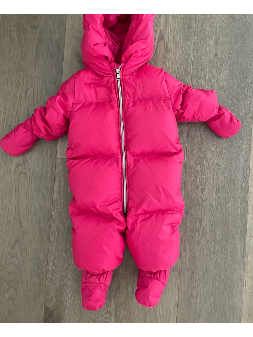 Polo by Ralph Lauren Bright Pink Kids Puffer Snowsuit 6m